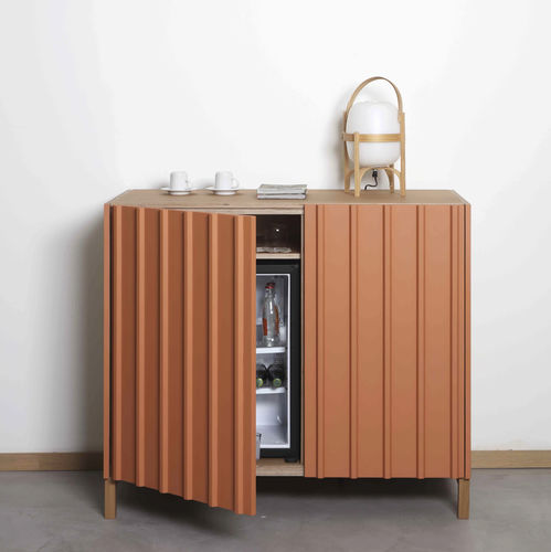 Mobile frigobar contemporaneo - NATURE - BUSTPER, S.A. - in legno / professionale