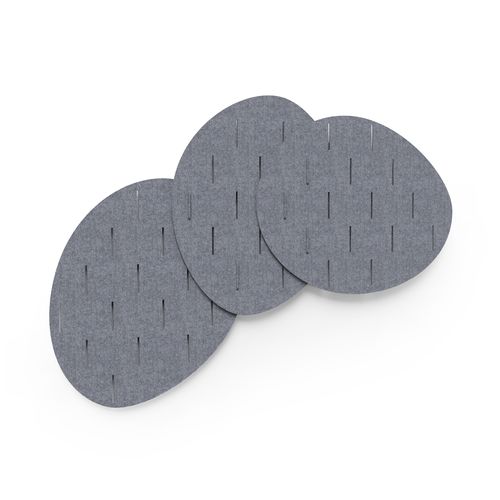 Pannello acustico per muro - CHIPS - SilentLab - in PET / aspetto tessuto / grigio