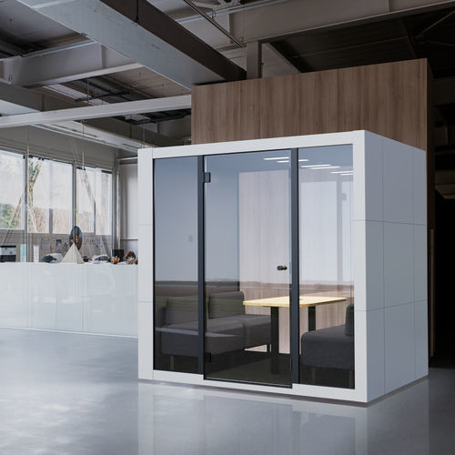 Isola di privacy per ufficio acustica - SPARK4 - SilentLab - in acciaio con rivestimento a polvere