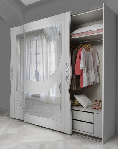 Armadio contemporaneo - Brielle - FPM TUTTOMOBILI - in legno laccato / a porte scorrevoli / a specchio