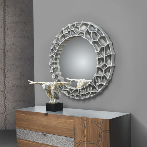 Specchio a muro - Mercury - FPM TUTTOMOBILI - contemporaneo / rotondo / in legno