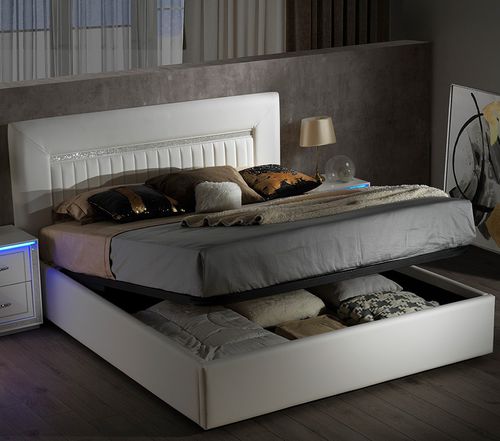 Letto matrimoniale - Gemma - FPM TUTTOMOBILI - contemporaneo / imbottito / con testiera