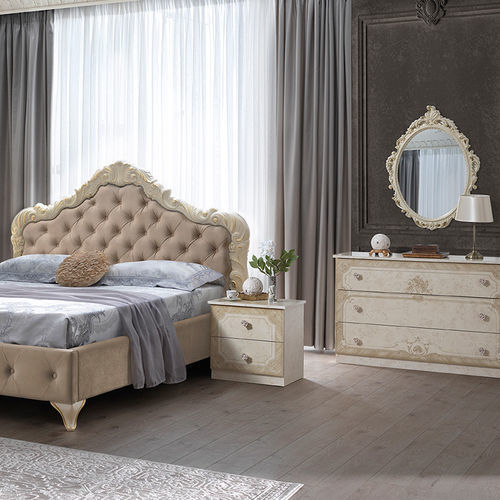 Comodino in stile - Adele - FPM TUTTOMOBILI - in legno laccato / rettangolare / con cassetti
