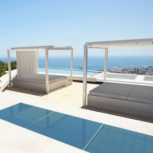 Pergola autoportante - CLIMA 120  - gaviota - in alluminio / a lamelle orientabili
