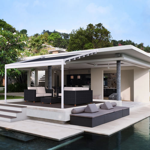 Tenda da sole retrattile - 80×40 RAIN  - gaviota - a motore / per terrazza / grigia