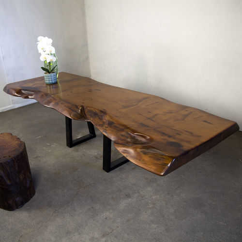 Tavolino basso contemporaneo - 220056 - Icewood - in legno / in resina / con supporto in metallo