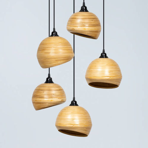 Lampada a sospensione - GLOU - Bambusa Bali - in bambù / contemporanea / con cavo