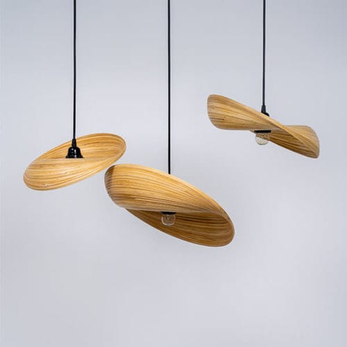 Lampada a sospensione - GUVA - Bambusa Bali - in legno / contemporanea / con cavo