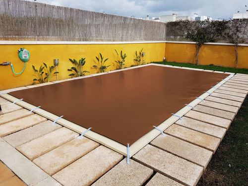 Protezione per piscina con occhielli - Brown  - International Cover Pool - invernale / su misura / per piscina interrata