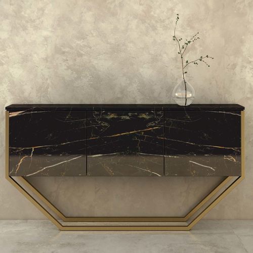 Consolle contemporanea - GIOVANNOZZI MARMI S.R.L. - in marmo / con supporto in ottone / rettangolare