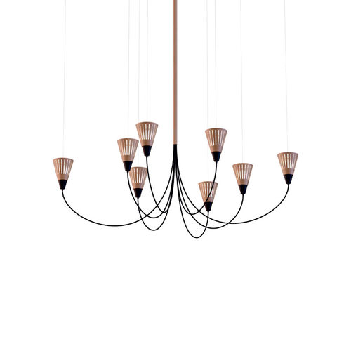 Lampadario contemporaneo - Cap - Luzfin - in ferro / da 8 lampadine / a candelabro