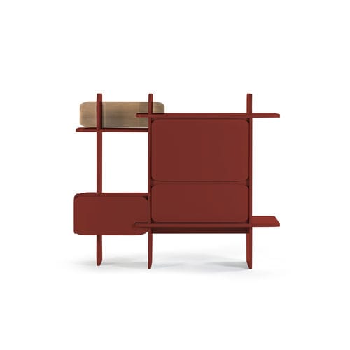 Credenza alta - GREFFAGE - HESSENTIA | Cornelio Cappellini - contemporanea / in legno laccato / con ripiano