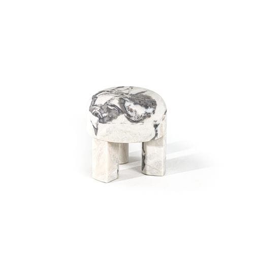 Pouf contemporaneo - OZZY - HESSENTIA | Cornelio Cappellini - in marmo / tondo / di Claudio Cappellini