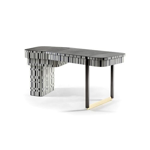 Scrivania da terra - ENIGMA - HESSENTIA | Cornelio Cappellini - contemporanea / in legno / in pelle