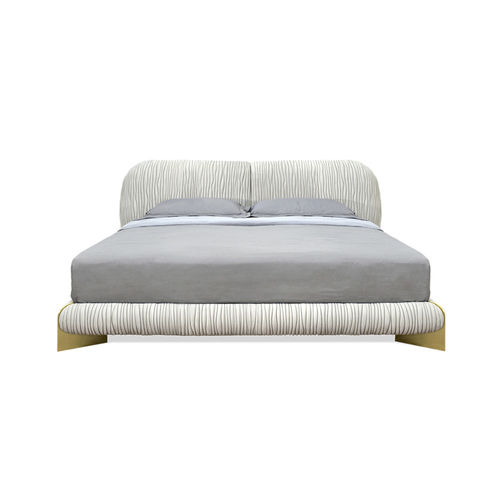 Letto matrimoniale - LEAF - HESSENTIA | Cornelio Cappellini - contemporaneo / imbottito / con testiera in pelle