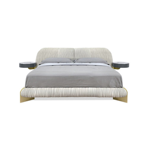 Letto matrimoniale - LEAF - HESSENTIA | Cornelio Cappellini - contemporaneo / imbottito / con testiera in pelle