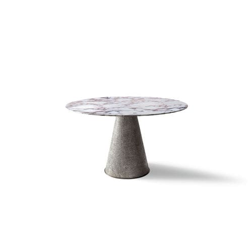 Tavolo contemporaneo - CHEOPE - HESSENTIA | Cornelio Cappellini - in marmo / con supporto in metallo / rotondo