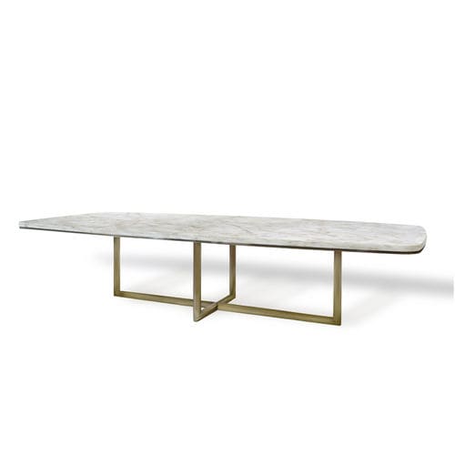 Tavolo contemporaneo - GRANT  - HESSENTIA | Cornelio Cappellini - in marmo / con supporto in metallo / rettangolare