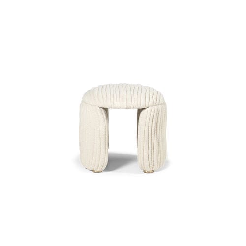 Pouf contemporaneo - LEAF - HESSENTIA | Cornelio Cappellini - in tessuto / in pelle / tondo