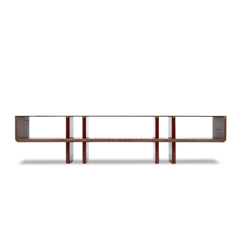 Scaffale basso - BRIDGE   - HESSENTIA | Cornelio Cappellini - contemporaneo / in legno laccato / in metallo