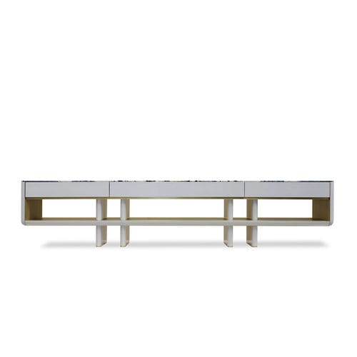 Credenza contemporanea - BRIDGE  - HESSENTIA | Cornelio Cappellini - in legno laccato / in metallo / in marmo