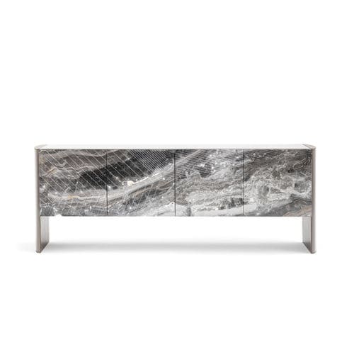 Credenza contemporanea - LINFA - HESSENTIA | Cornelio Cappellini - in legno laccato / in metallo / in marmo