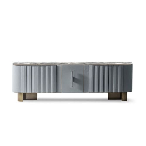 Credenza contemporanea - MORGAN - HESSENTIA | Cornelio Cappellini - in metallo / in pelle / in marmo