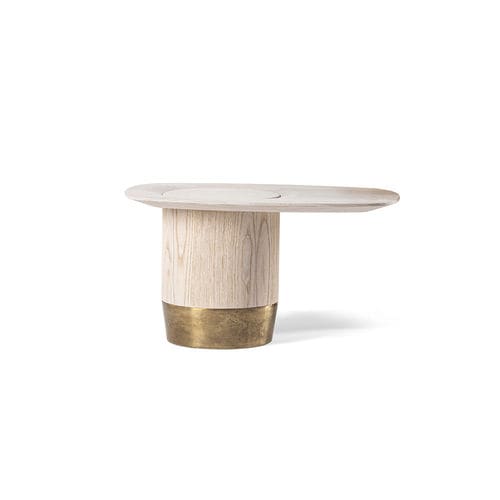 Tavolino basso contemporaneo - JOSS - HESSENTIA | Cornelio Cappellini - in legno / con supporto in metallo / rettangolare