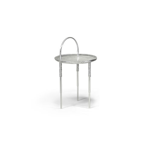 Tavolo d'appoggio contemporaneo - HERON - HESSENTIA | Cornelio Cappellini - in metallo / con supporto in metallo / rotondo