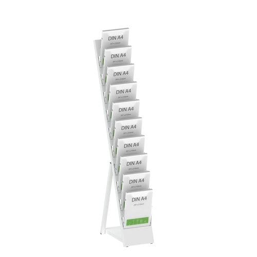 Porta opuscoli da terra - LEAN10 - FEPRO - autoportante / in acciaio con rivestimento a polvere / contract