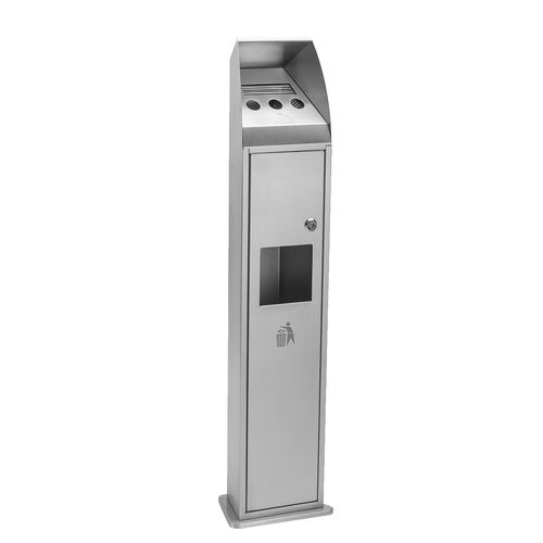 Portacenere da terra - COMBO TOWER - FEPRO - in acciaio galvanizzato / in acciaio inossidabile / per esterni