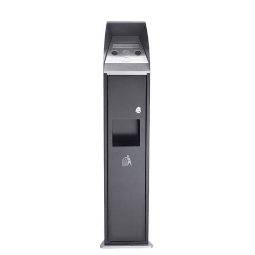 Portacenere da terra - COMBO TOWER - FEPRO - in acciaio galvanizzato / per esterni / per spazio pubblico
