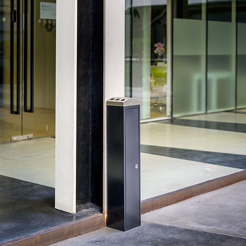 Portacenere da terra - TOWER SQUARE - FEPRO - in acciaio galvanizzato / per esterni / per spazio pubblico