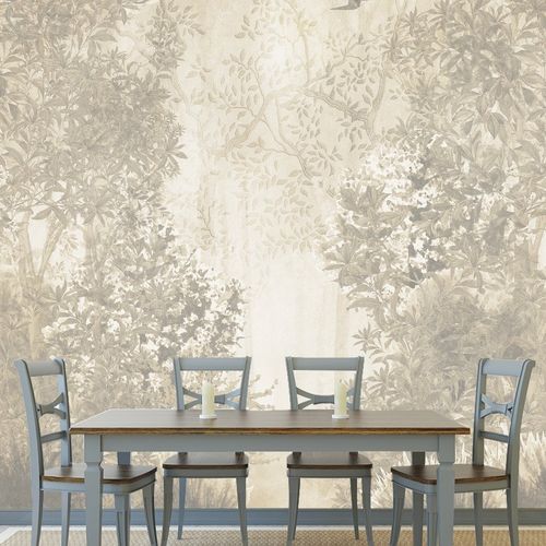 Carta da parati contemporanea - AONANI  - Wally's - con motivi naturali / beige / per sala da pranzo