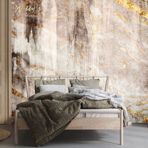 Carta da parati contemporanea - BUMPY ROUGH - Wally's - a motivi / grigia / beige