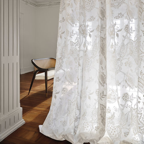 Tendina voile a fiori - VOLUPTÉ DE LA VIE - Aldeco Interior Fabrics - in cotone / in poliestere / trasparente