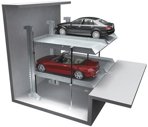 Piattaforma di parcheggio idraulica - Liftech - elettrica / a due livelli