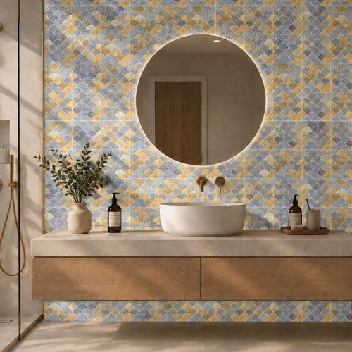 Piastrella in ceramica - ESCAMAS | 15x15 - CERAGNI | WALL CERAMIC TILES - opaca / da interno / da bagno