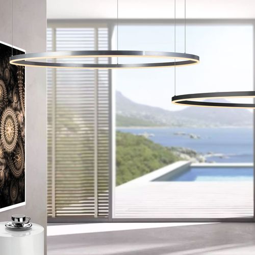 Lampada a sospensione - RING 150 - s.luce - in metallo / in acrilico / contemporanea