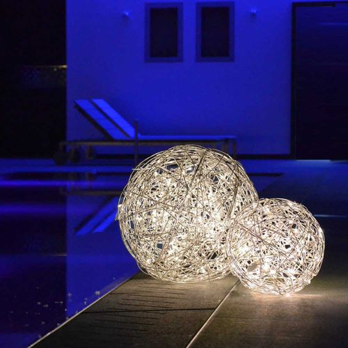 Lampada da pavimento - MESH BOULE  - s.luce - in metallo / contemporanea / con cavo