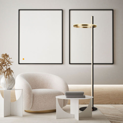 Lampada da terra - PRO RING LAMPADAIRE  - s.luce - in alluminio / contemporanea / con cavo