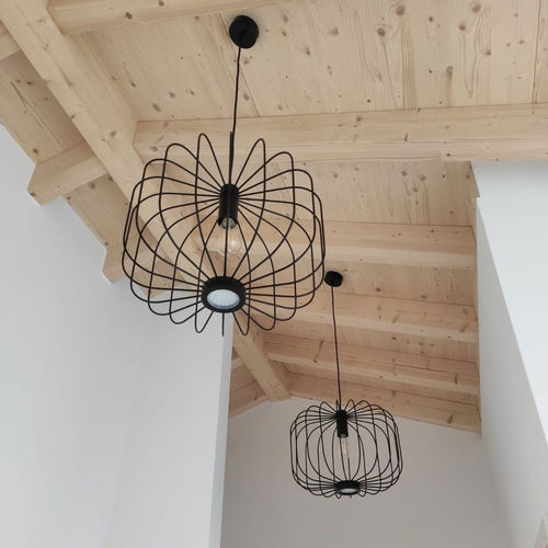 Lampada a sospensione - ROOMS L  - s.luce - in metallo / contemporanea / con cavo
