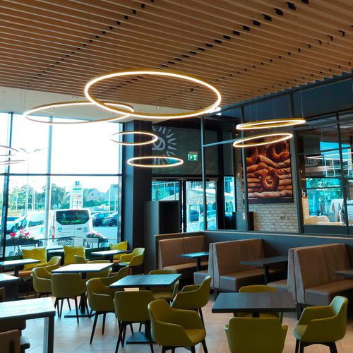 Lampada a sospensione - RING 120 - s.luce - in metallo / in acrilico / contemporanea