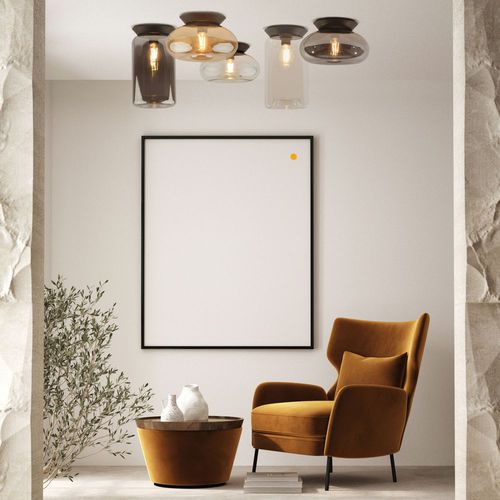 Plafoniera contemporanea - CRUET UP/LOW  - s.luce - rotonda / tubolare / in vetro