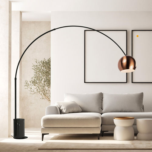 Lampada da terra - BALL  - s.luce - in metallo / in marmo / contemporanea