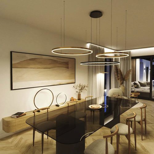 Lampada sospesa - 171982 - s.LUCE - in alluminio / in legno / contemporanea