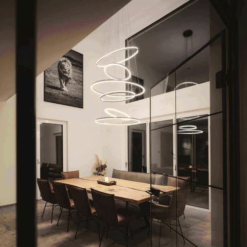 Lampadario contemporaneo - 179268 - s.LUCE - in plastica / in metallo / contract