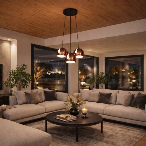 Lampada a sospensione - BALL CLUSTER - s.LUCE - in metallo / in oro / contemporanea