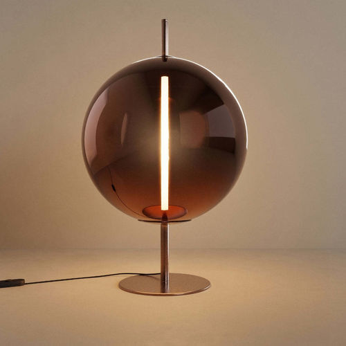 Lampada da comodino - MIRA - s.luce - da tavolo / in metallo / in vetro