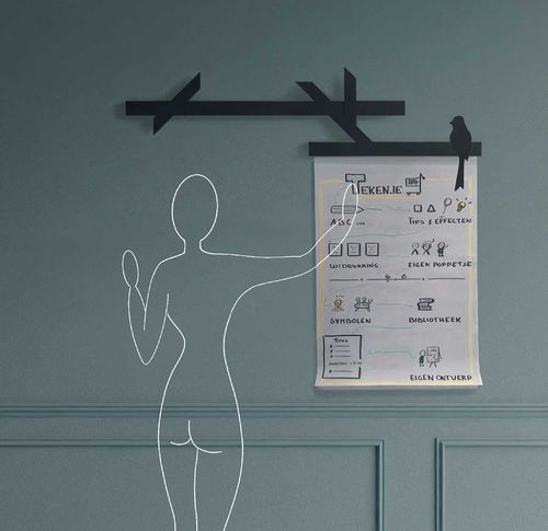 Supporto a muro a fogli mobili - TAK - studioVIX - magnetico